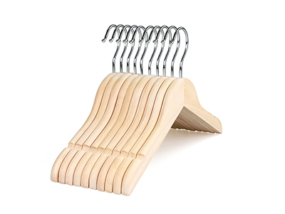 Natural Kids Children Baby wood Wooden Clothes Dress Shirt Hangers