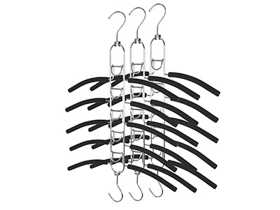  Multiple Metal Hanger in One with Anti-Slip Foam Padded Rack